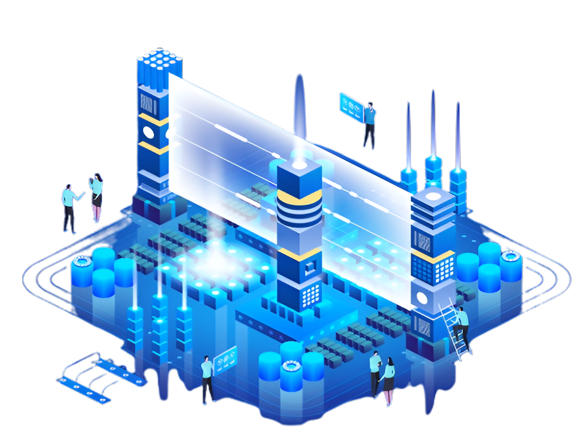 Technology illustration showing digital growth