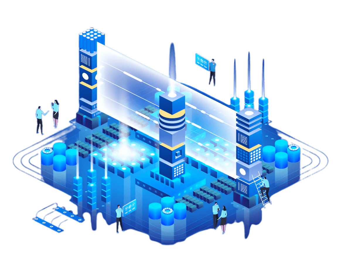 Technology illustration showing digital growth